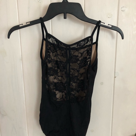 Black leotard with black lace back - Picture 2 of 2